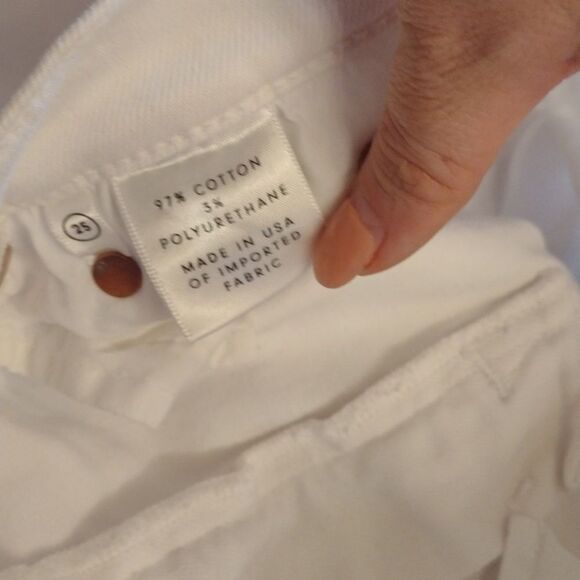 GRLFRND Denim the Reed white distressed cropped Jean Revolve brand new size 25 - Picture 7 of 14